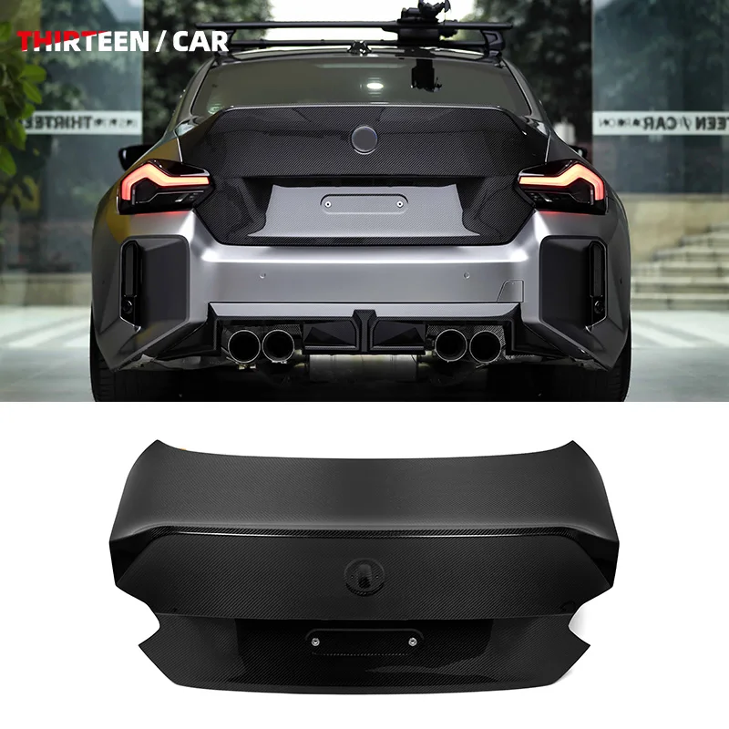 

CS Style Rear hood Real Dry Carbon Fiber Trunk for BMW G87 M2 2 Series G42 M240i Replacement Trunks Lid Car Boot Tail Lid Cover