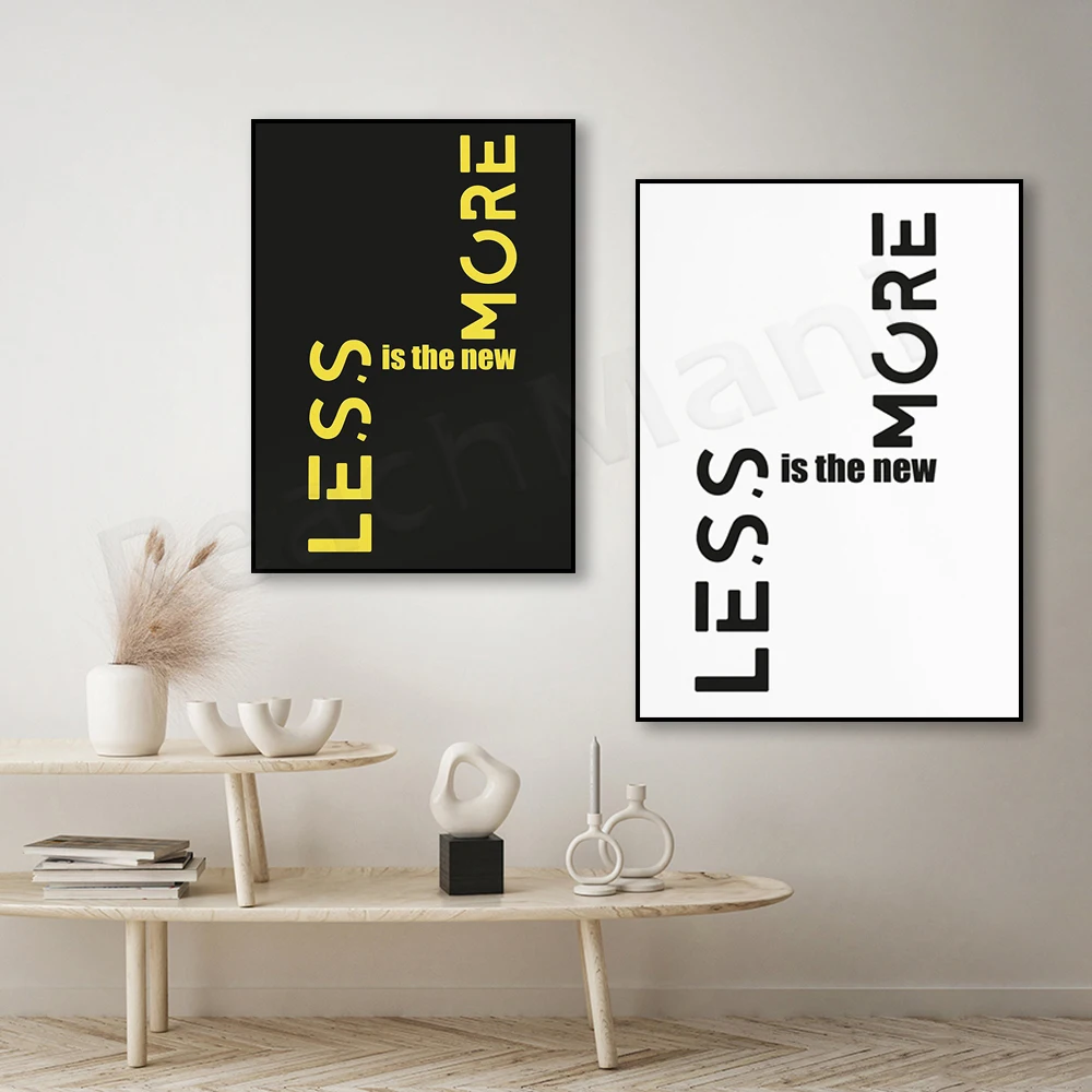 Less is more Mies Van Der Rohe Bauhaus Impression Minimalist Impression Poster Less is More Canvas Printing