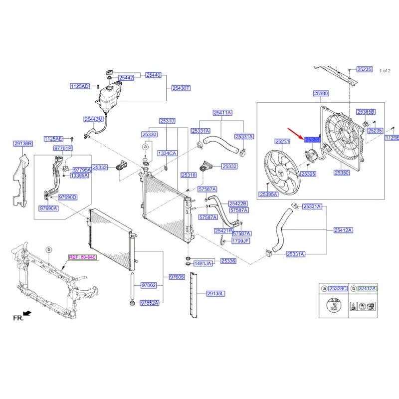 

253862W550 Cooling Fan Motor for HYUNDAI GREENWAY 2013-2018