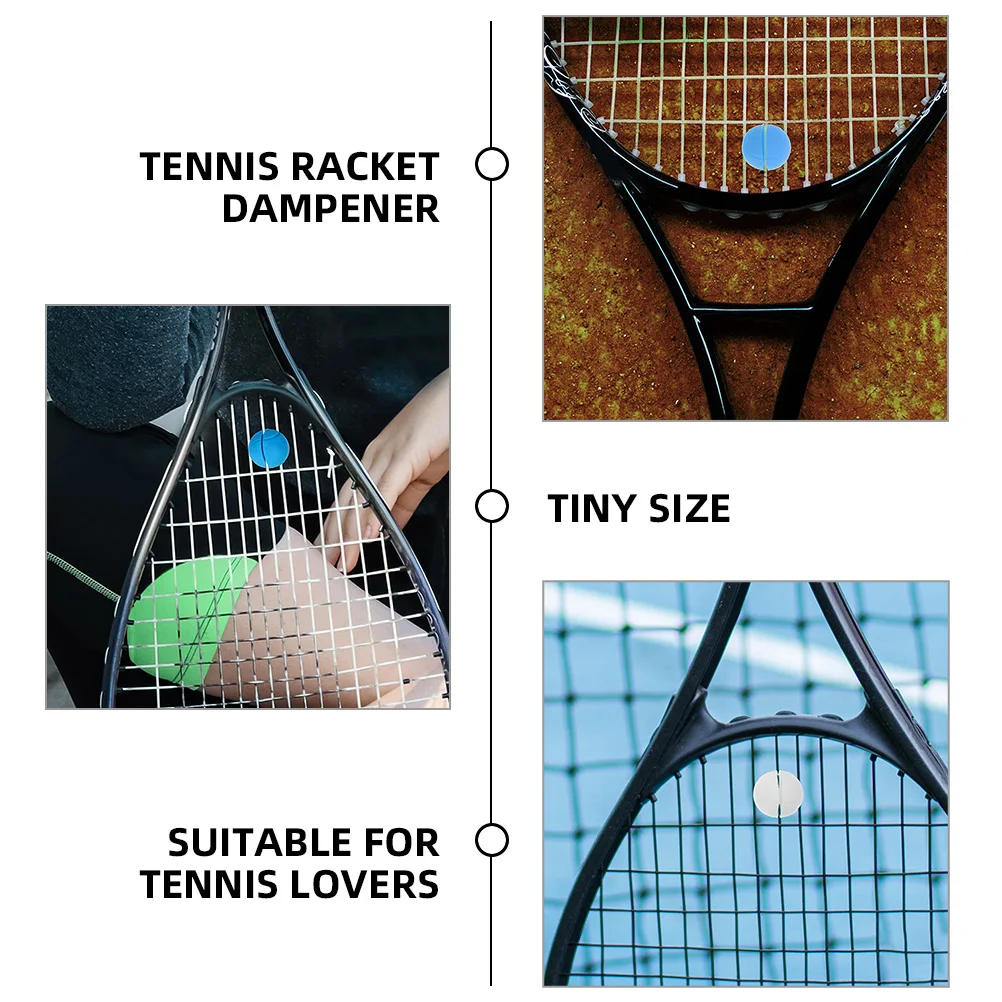 

2 Pcs Tennis Racket Shock Absorber Racquet Dampener Vibration Dampeners Rackets Plastic Round Absorbers