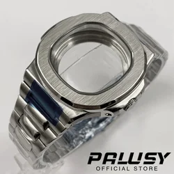 42mm Silver Sapphire Glass Stainless Steel Watch Case Fit NH35A NH36A Miyota 8215 ETA2824 PT5000 Movement