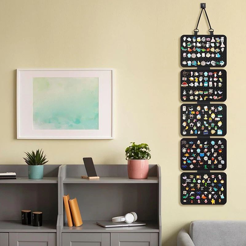 Hanging Enamel Lapel Pin Display Panels Felt Badge Button Brooch Storage Holder Jewelry Necklace Display Stand Earring Organizer