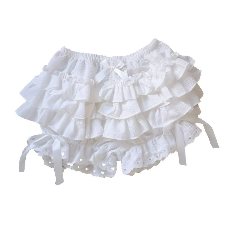 Verão feminino shorts esporte praia curto moda bandagem babados laço arco calças soltas shorts casuais saia saias