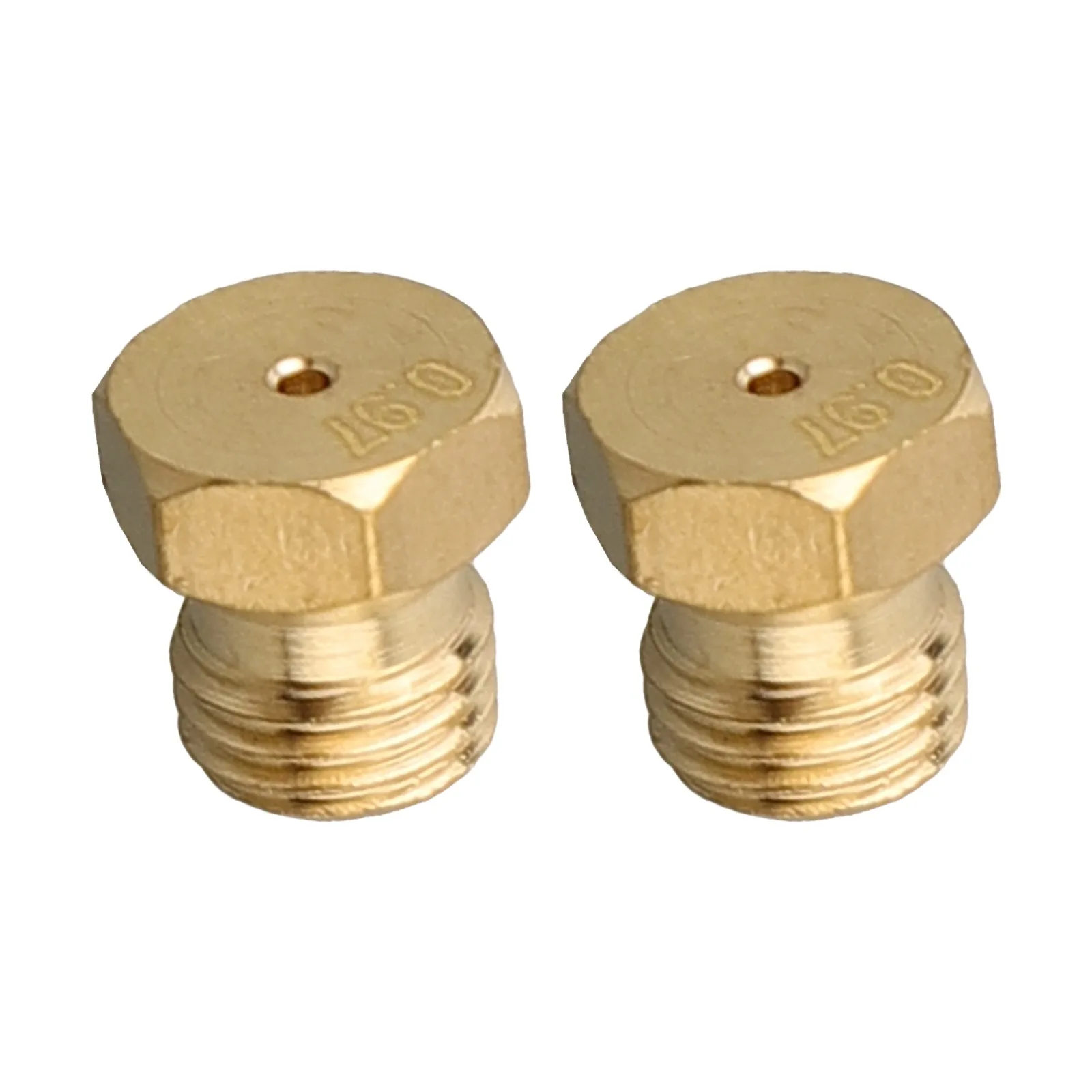 5PCS Gas Nozzles Burner Jets Nozzles Set Home Cooking Gold Height 9mm Standard M6 X 0.75 Thread For G20 G25 Gas