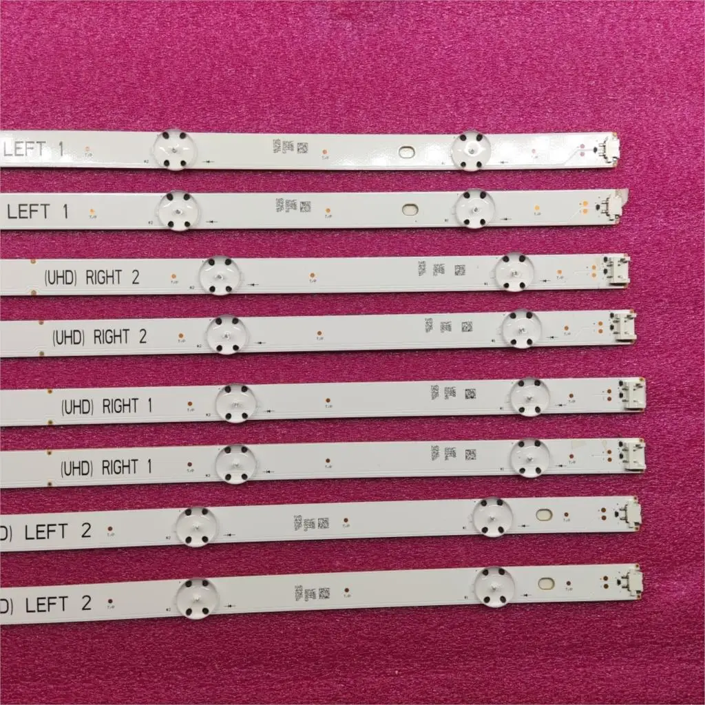 8 sztuk/zestaw listwa oświetleniowa LED dla 49UH668V 49UH6500 49UH650V 49UH661V LC490DGG FJ M6 M5 6916L-2452A 2453A 6916L-2551A 2552A