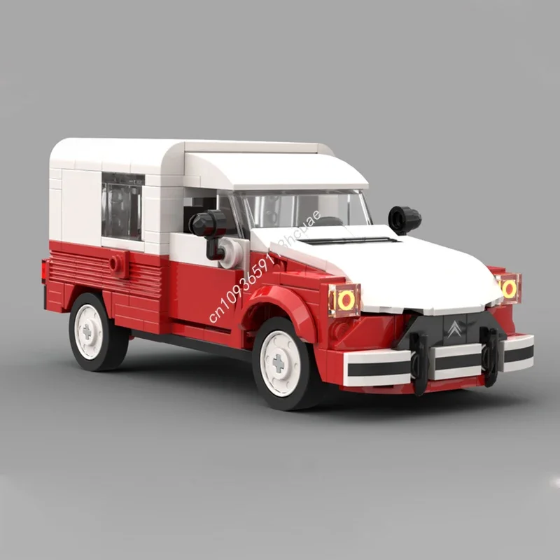 318pcs MOC Citroënes Acadiane 1984 Service City Building Blocks Christmas Gift Inspires Innovative Design DIY for Creative
