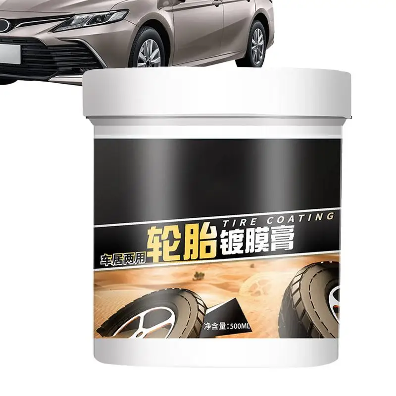 

Wheel And Tire Cleaner Glazing Rim Shine Wheel Wax 500ml Wheel Care Products Tire Coating Paste Effective For All Types Of