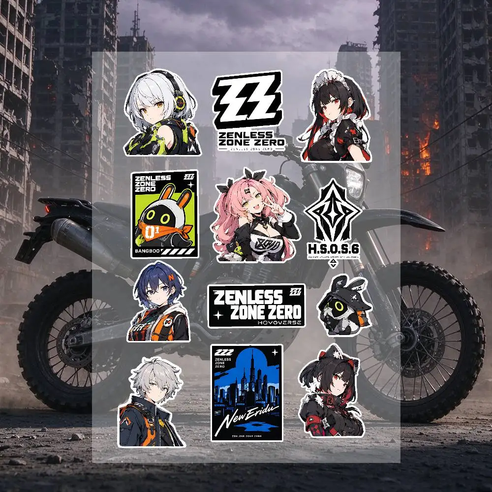 Z-Zenless Zone Zero Stickers Moto Sticker Auto Body Bumper Windows Motorcycle Laptop Walls Vinyl Decal Car Tuning Accessories