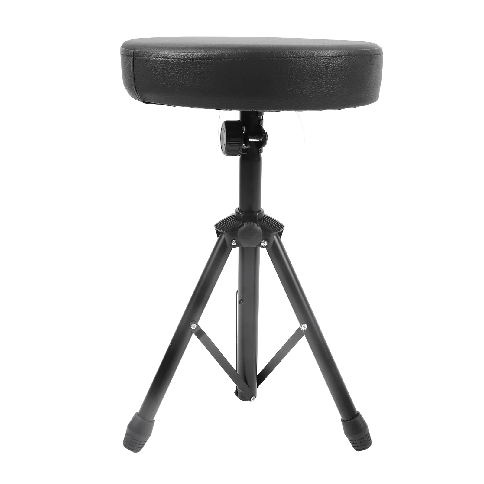 

Drum Throne Padded Seat Collapsible Rotatable Drumming Stool with Adjustable Height, Metal and Sponge Material, 1 x Drum Throne