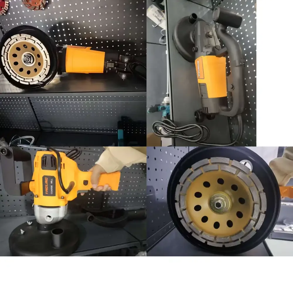 Concrete Grinder for Floor Wall Slab for Multifunctional Handheld Small Grinding Machine Dust Free No