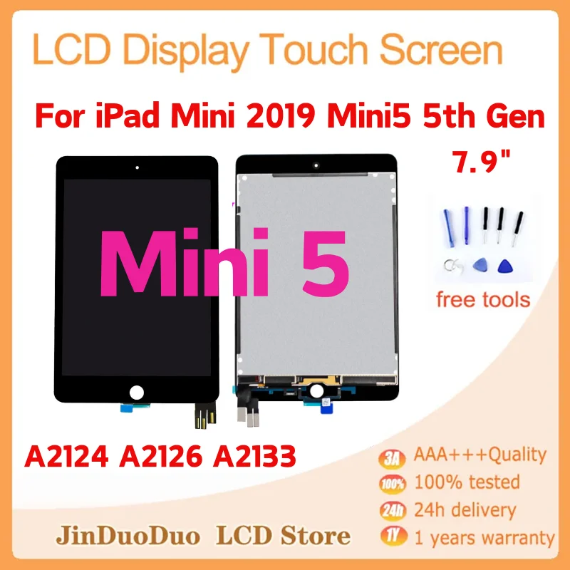 7.9 inch For iPad Mini 5 LCD Display Touch Screen Digitizer Assembly For iPad Mini 2019 Mini5 A2124 A2126 A2133 LCD Replacement