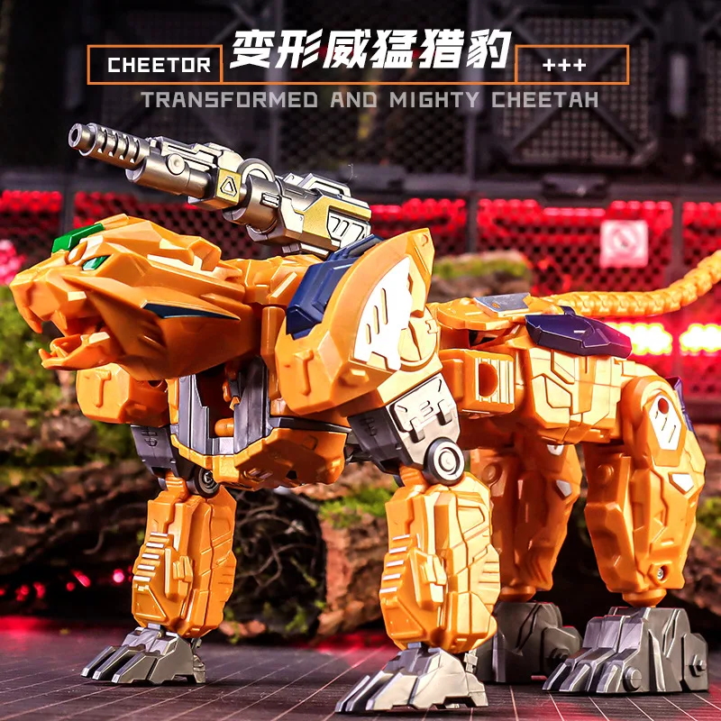 W magazynie Transformed Toys Beast Wars Cheetor KO 24CM Alloy Deformable Model Action Figure Robot Hobbies Collection Anime Figure