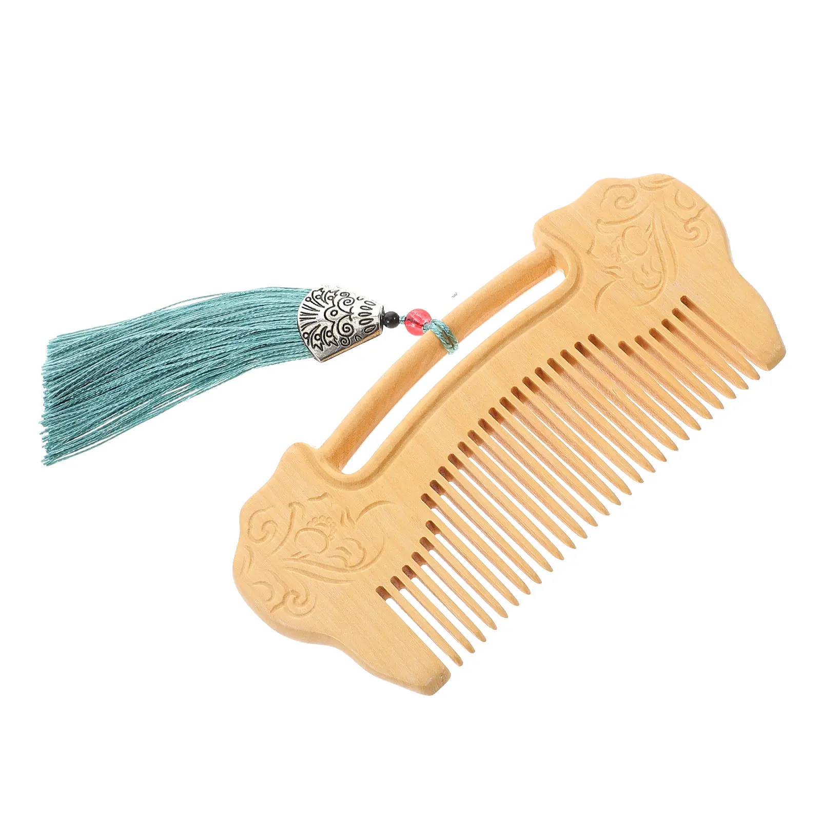 

Premium Handcrafted Boxwood Fine Tooth Comb Intricate Ruyi Pattern Gentle Scalp Massage Wood Hair Comb for Women Men Luxury Gift