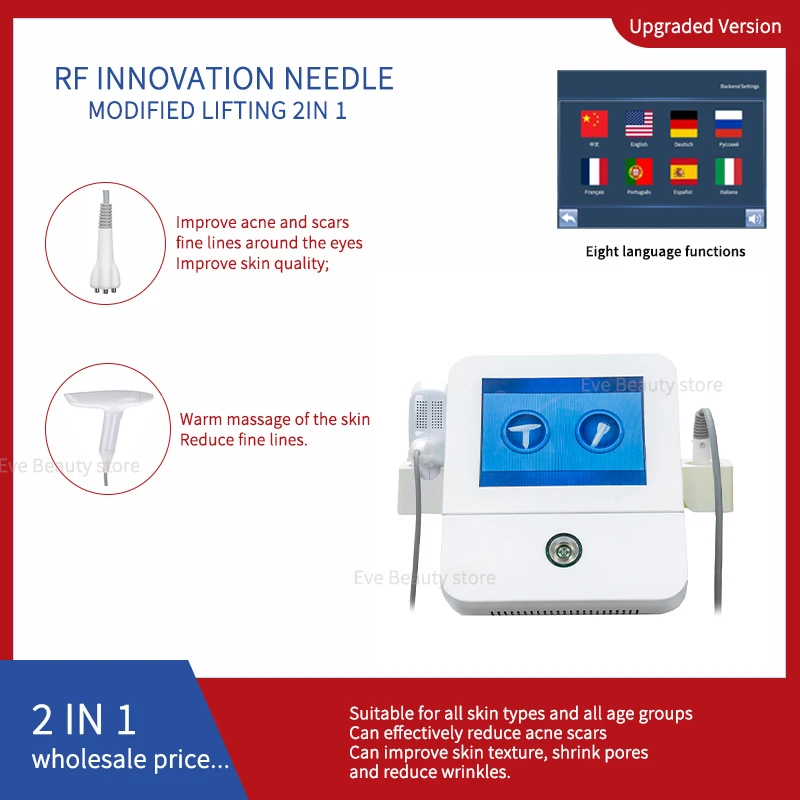 

Protable Warm massage of the skin RF 2 in 1 Machine Improve acne and scars Anti Aging Machine ﻿