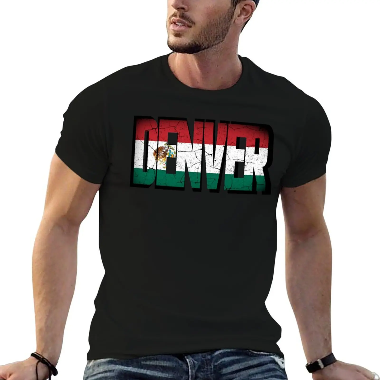 

Denver Mexico flag T-Shirt t shirts designer man t shirts cotton T-Shirt
