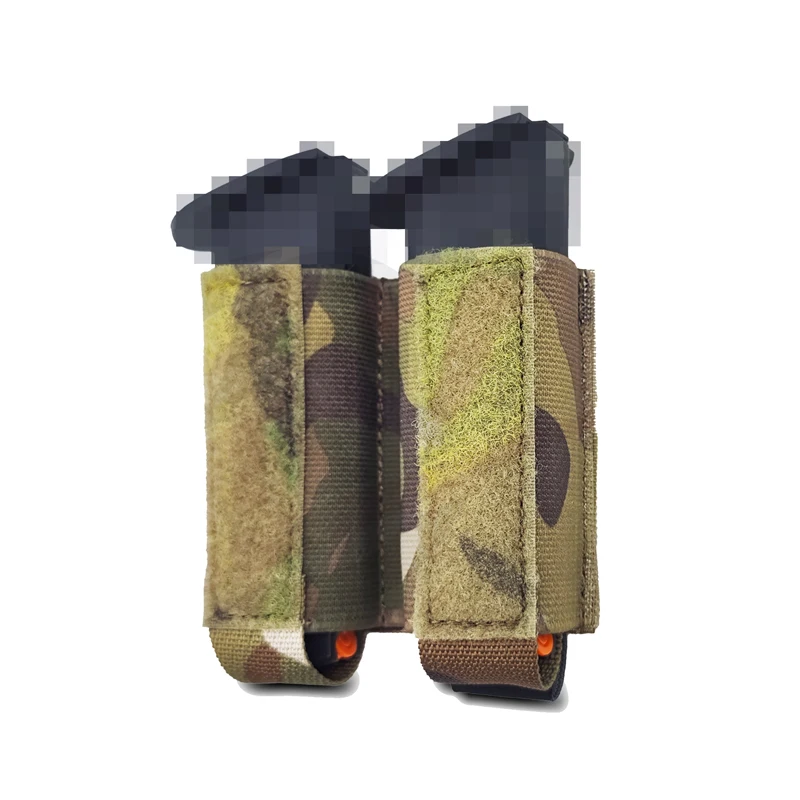 Airsoft Double Magazine Pouch Tactical Built-In Elastic Inseert 9mm Mag Pouch Holster Hunting Vest Chest Hanging 500D Bag Gear