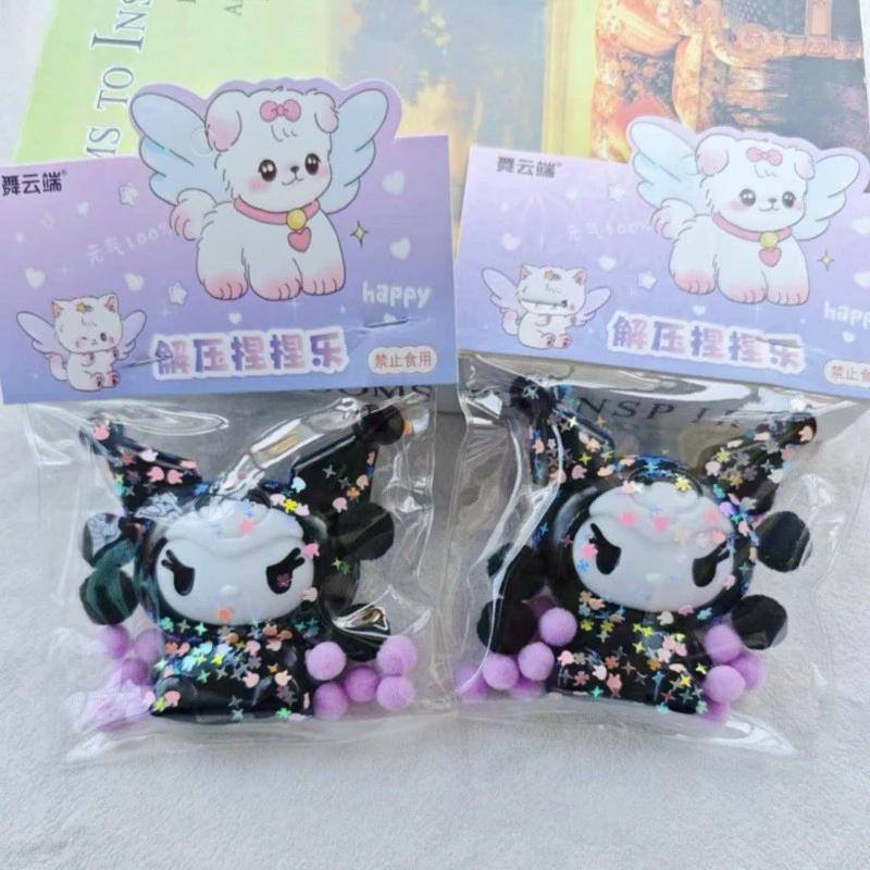 Sanrio Kuromi-juguete para apretar de dibujos animados, juguetes de descompresión de rebote lento, Mochi suave, juguetes para aliviar el estrés, liberación de estrés, regalos para relajarse las manos