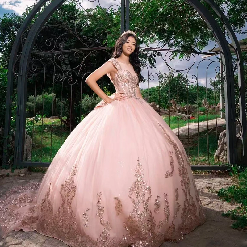 

Высокое качество Quinceneara платье из органзы с вышивкой бисером бальное платье без рукавов с v-образным вырезом платье для выпускного вечера по индивидуальному заказу Vestido De Noche