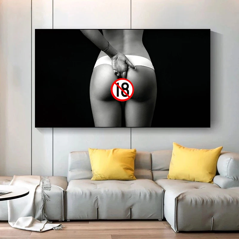 Sexy Nude Woman Posters And Prints Black White Art Canvas Painting Wall Art Decoration Pictures for Bedroom Room Home Decor