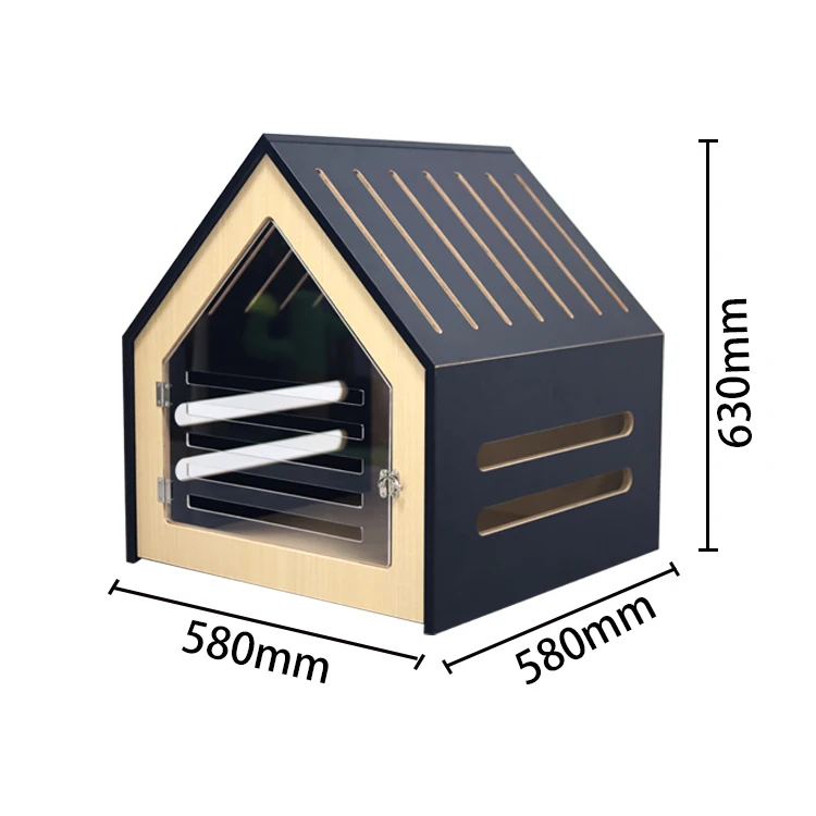 Full Edging Solid Wood Pet Designer Dog House Furniture Customization Indoor Cat Dog House Wooden Pet House