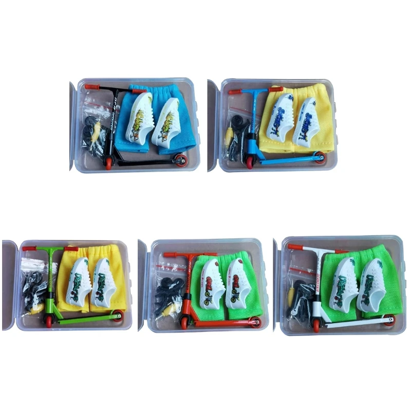 

Finger Scooter with Pants Shoes Mini Finger Toy Set Tiny Finger Scooters Party Favor for Finger Training Birthday Gift