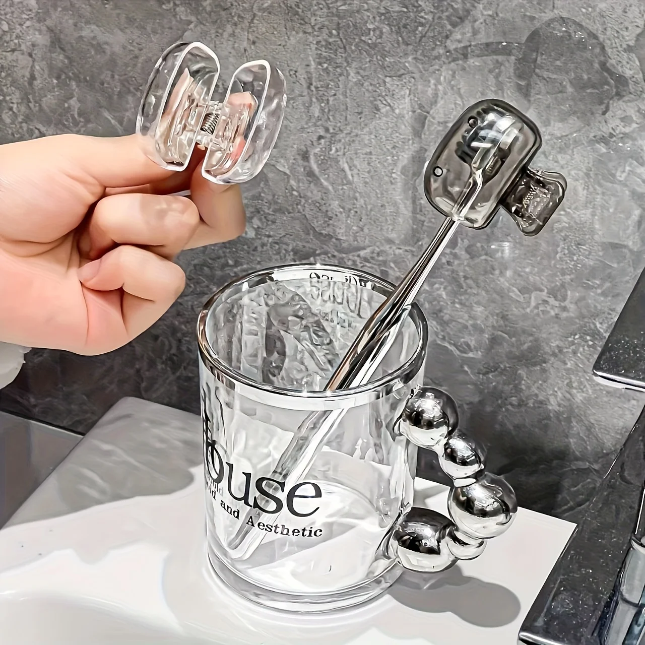6pc Portable Toothbrush Head Cover Clear Plastic Dustproof Cap Case Breathable Toothbrush Protectors for Travel Home Office Use