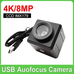 Industrielle 4K Webcam PC Laptops 8MP Autofokus USB Mini Kamera IMX179 Sensor OTG UVC Plug and Play für Meeting-Dokumentenscannen