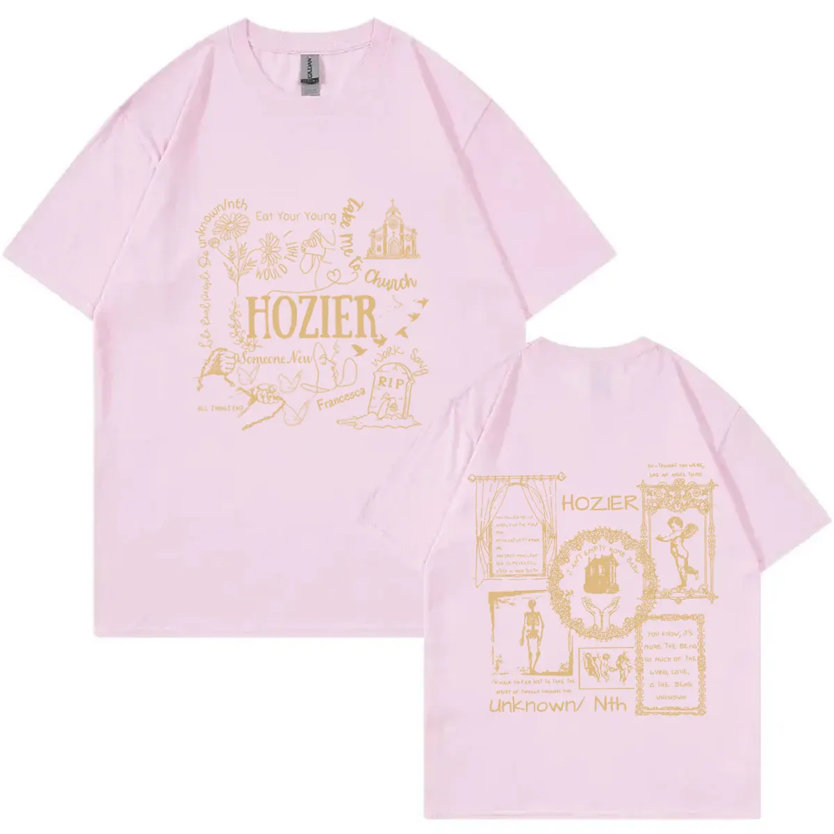 Singer Hozier Concert Tour Grafische T-Shirts Mannen Mode Rock Oversized T-Shirts Trend Hiphop Vintage Korte Mouwen T-Shirt