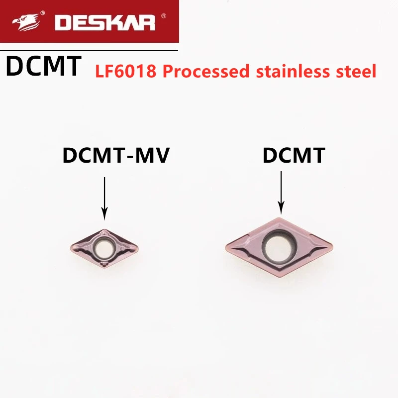 

Deskar Dcmt070202 Dcmt070204 Dcmt070208 Dcmt11T304 Dcmt11T308 Mv Lf6018 Cnc Lathe Cutter Carbide Inserts for Stainless Steel