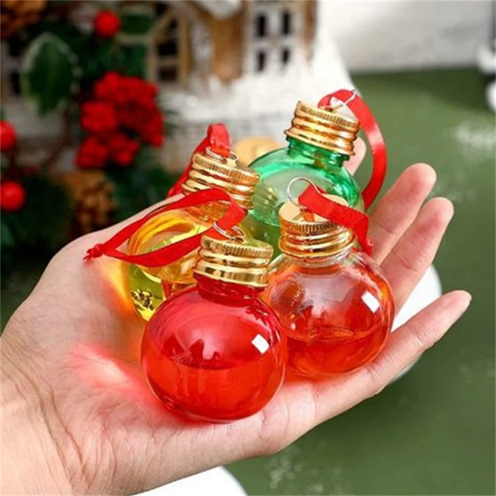 Christmas Decoration Ball Creative Beverage Milk Juice Bottle Five-Pointed Star Xmas Tree Bell Shape Drink Bottle Festival Decor