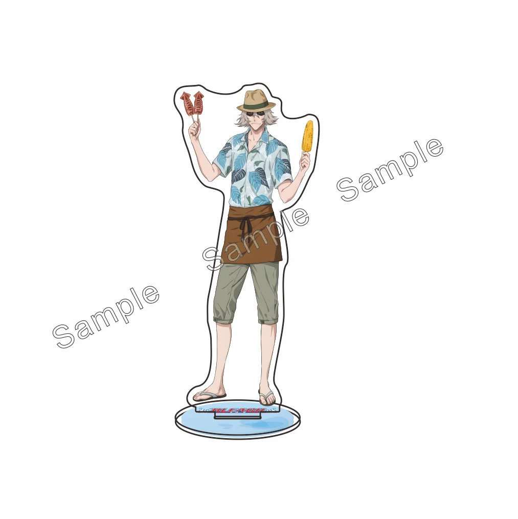 Anime Bleach Exquisite Acrylic Stand & Keychain, Double Sided Print, Cafe Waiter Costume Character Desktop Decor Collectible Gif