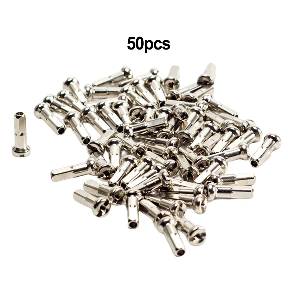 50pcs Bicycle Spoke Nipples MTB Road Bike Wheel Cap End Tip Lightweight Spoke Hats Replacement Cycling Accessories