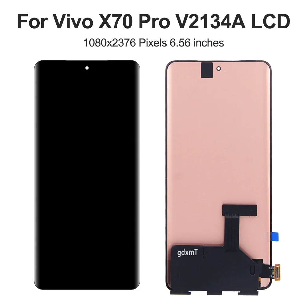 For VIVO X70 Pro For vivo X70Pro 6.56\'\'V2134A V2105 LCD Display Touch Screen Digitizer Assembly Replacement