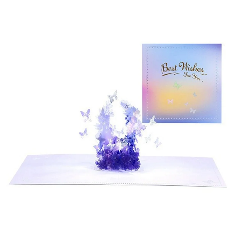 AT29-1 قطعة ثلاثية الأبعاد بطاقات دعوة تحية عيد ميلاد سعيد صبي فتاة أطفال بطاقة هدية كما هو موضح بطاقة بريدية C