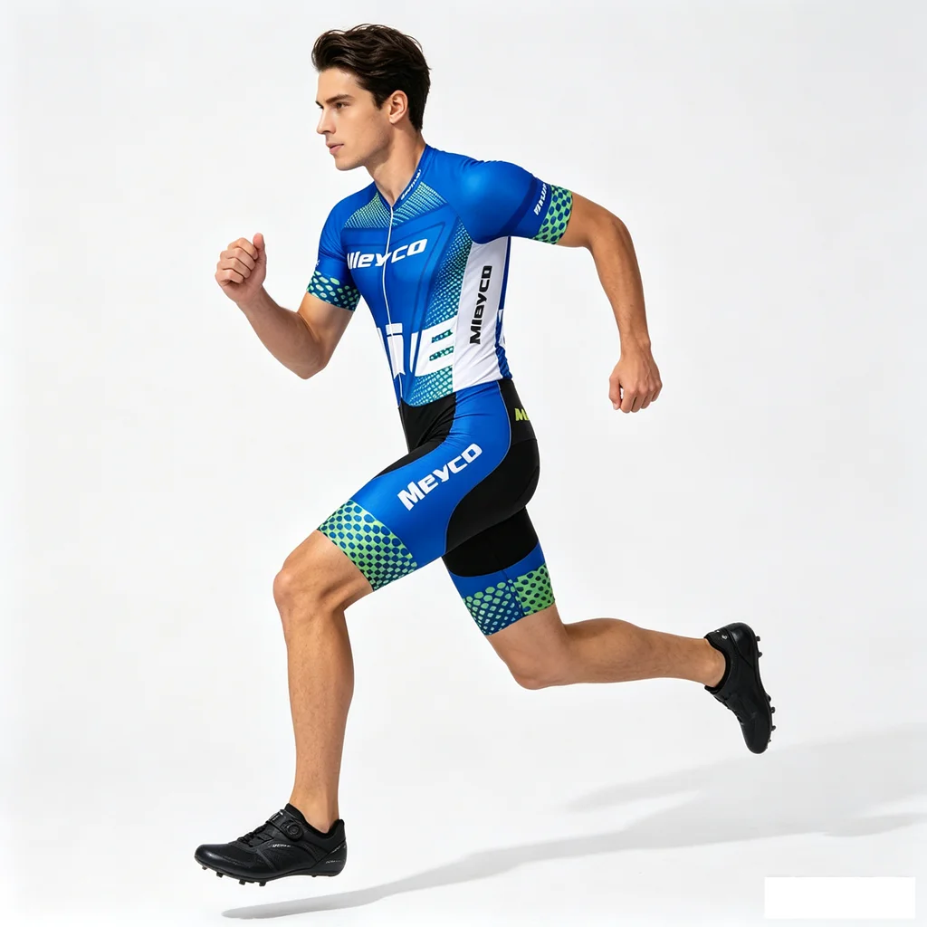 

Short Sleeve Cartoon Print Triathlon Tight Skinsuit Breathable 3D Gel Pad Set Quick Dry Racing Zipper Suit for Swim Bike Run