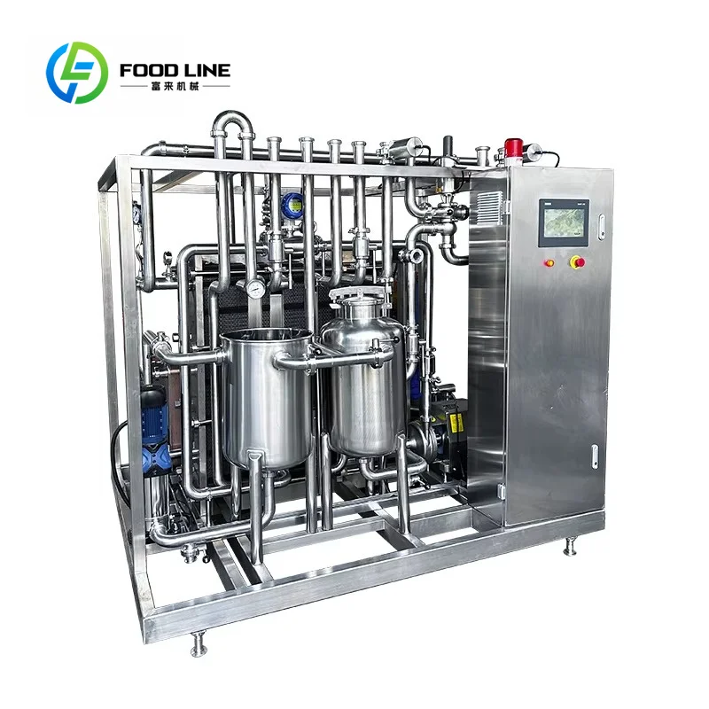 Fully Auto Plate Sterilizer Matching Pump High Productivity Dairy Beverage Sterilizer Machine For Juice Ice Cream Customized