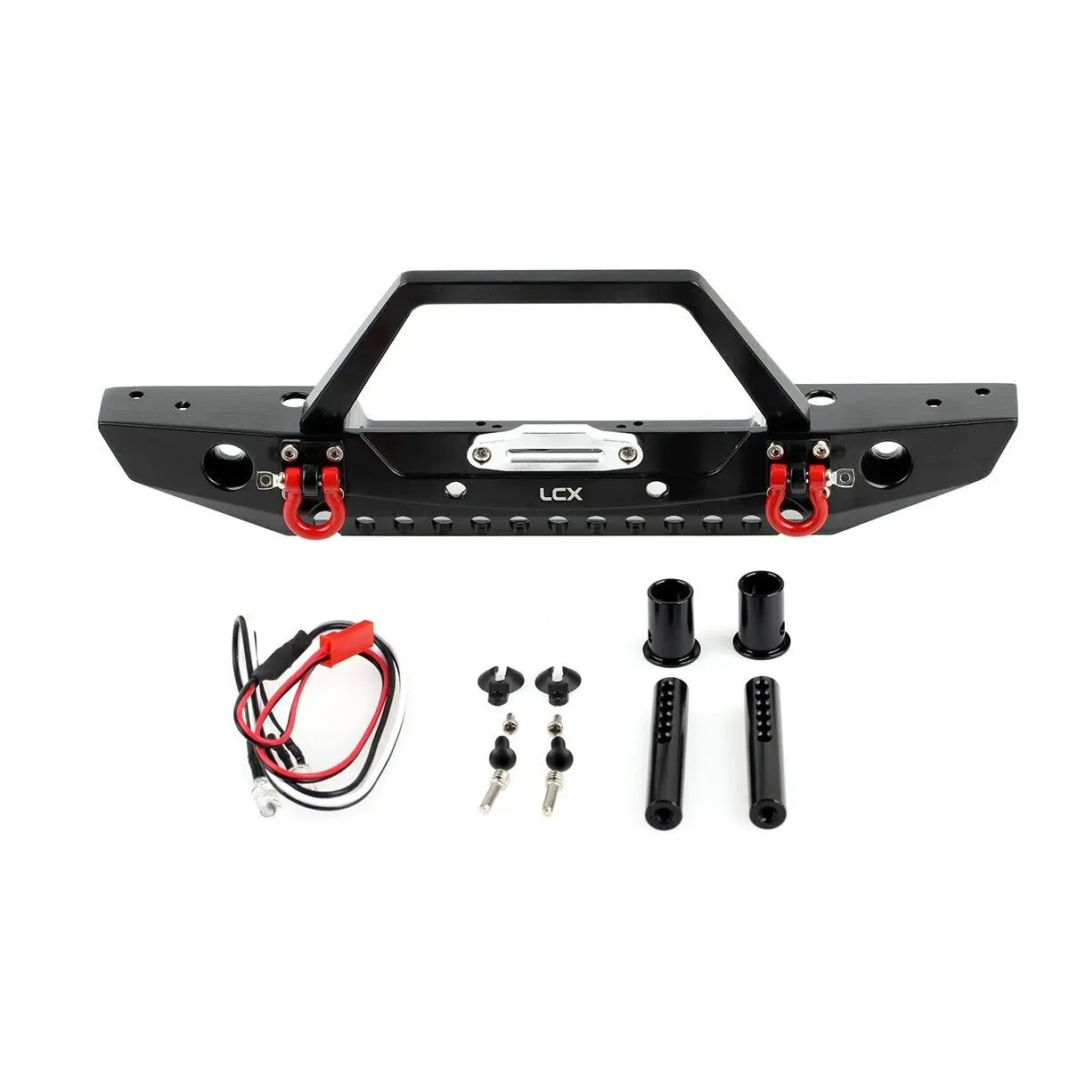 LCX Racing 1/10 RC Crawler Aluminum Front Bumper for Traxxas TRX4 TRX6 Axial SCX10 II III Redcat Gen8 Gen9
