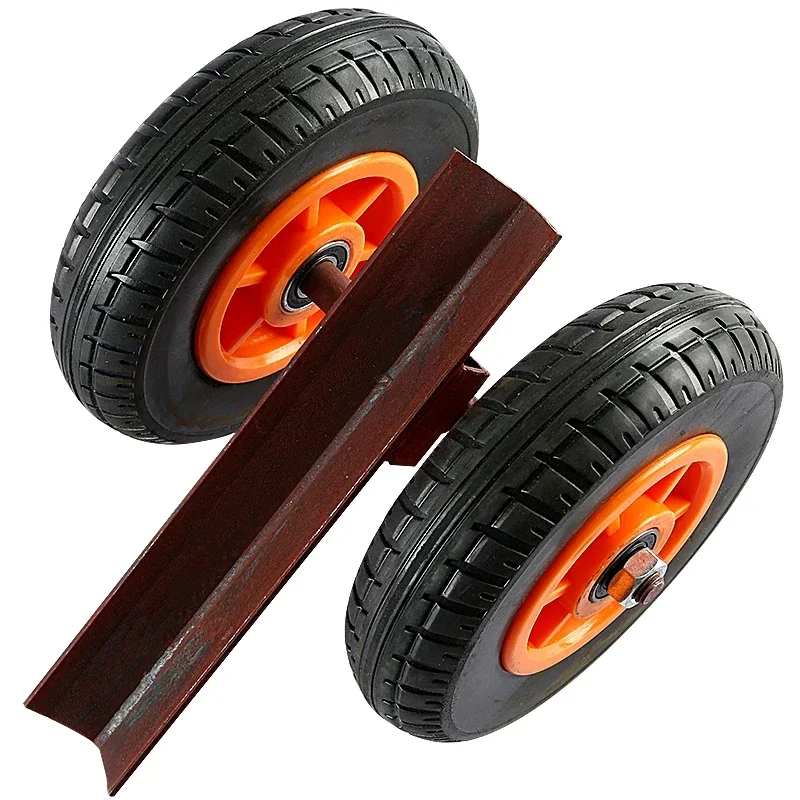 Dali stone handling push trolley hand push angle iron channel steel cart wheel heavy transport mobile