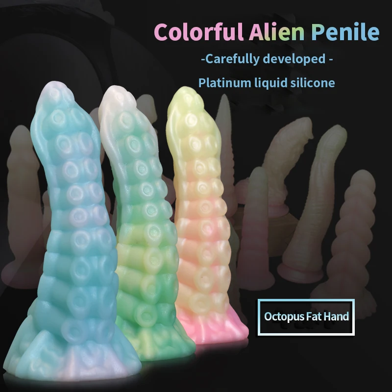 Luminous Silicone Dildo Anal Plugs Sex Tool for Men Prosate Massager Butt Plug Unisex Sex Toy For Man Juguetes Sexuales 18