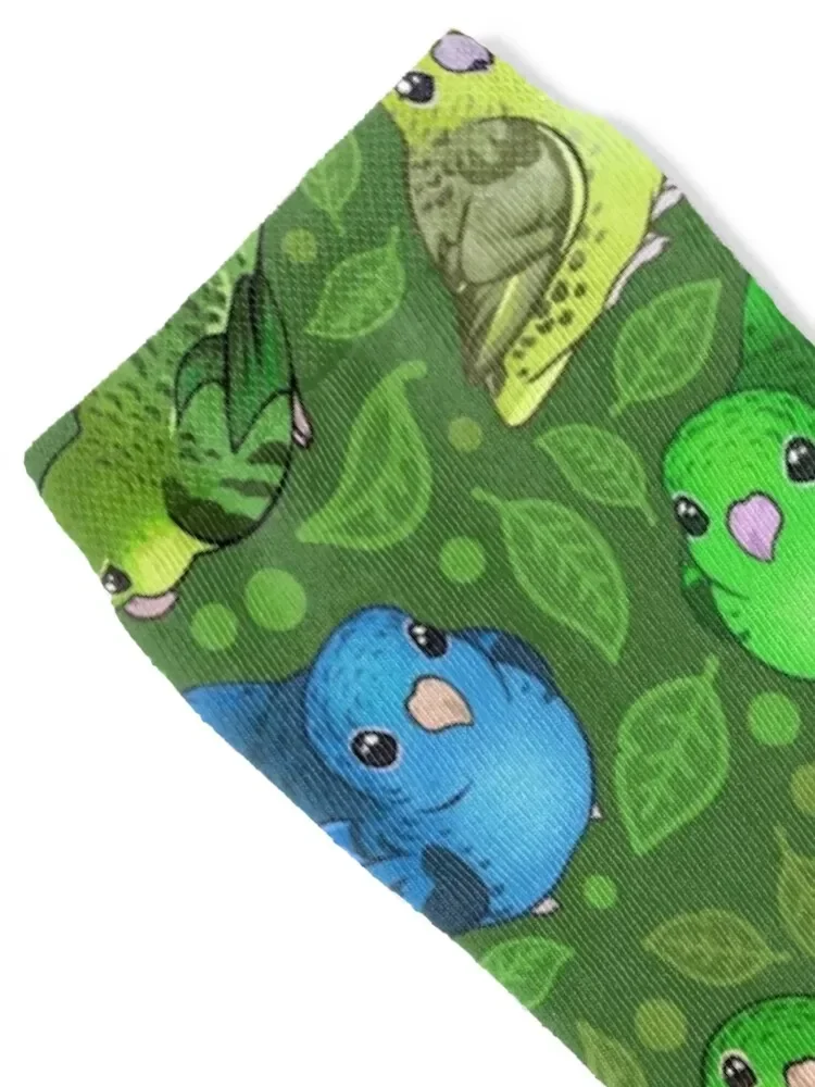 Lineolated Parakeet Cuties Socks ankle Run New year's christmas gift Socks For Man Women's