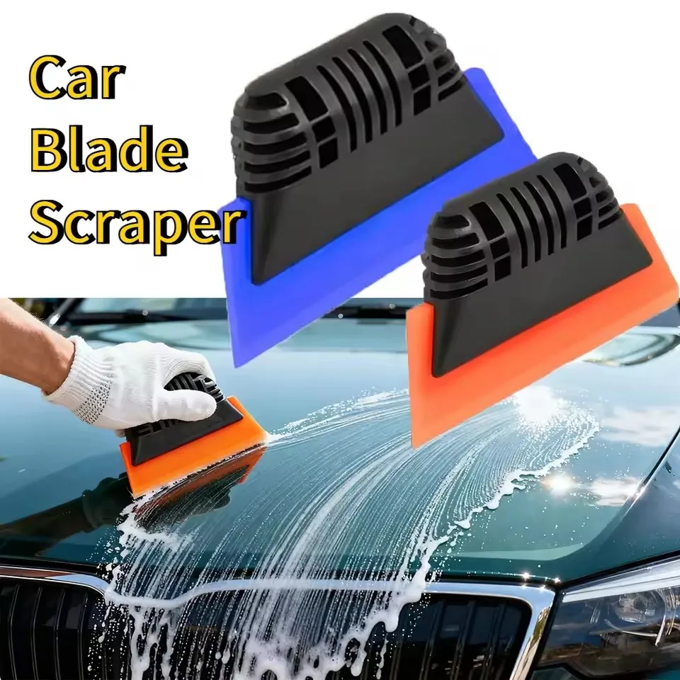 Car Film Rubber Scraper TPU Transparent Film Car Coat Film Tool Scraper Quick Clean Replacement Scraper Car Wash Tools