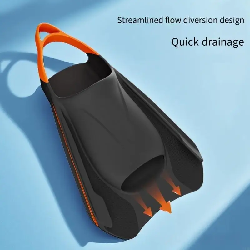 Flexible Swimming Training Fin Swim Flippers Travel Size Swim Fin for Man Women Kid Snorkeling Diving Swimming Pool 24BD view 5