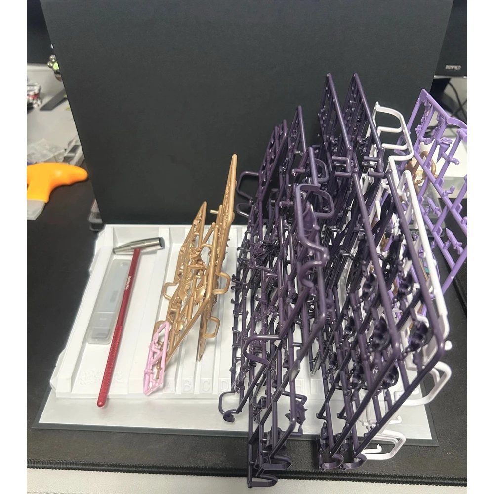 Model Kit Assembly Parts Sprue Holding Stand Holder Shelf Rack Storage Organizer Portable Handled Storage Case