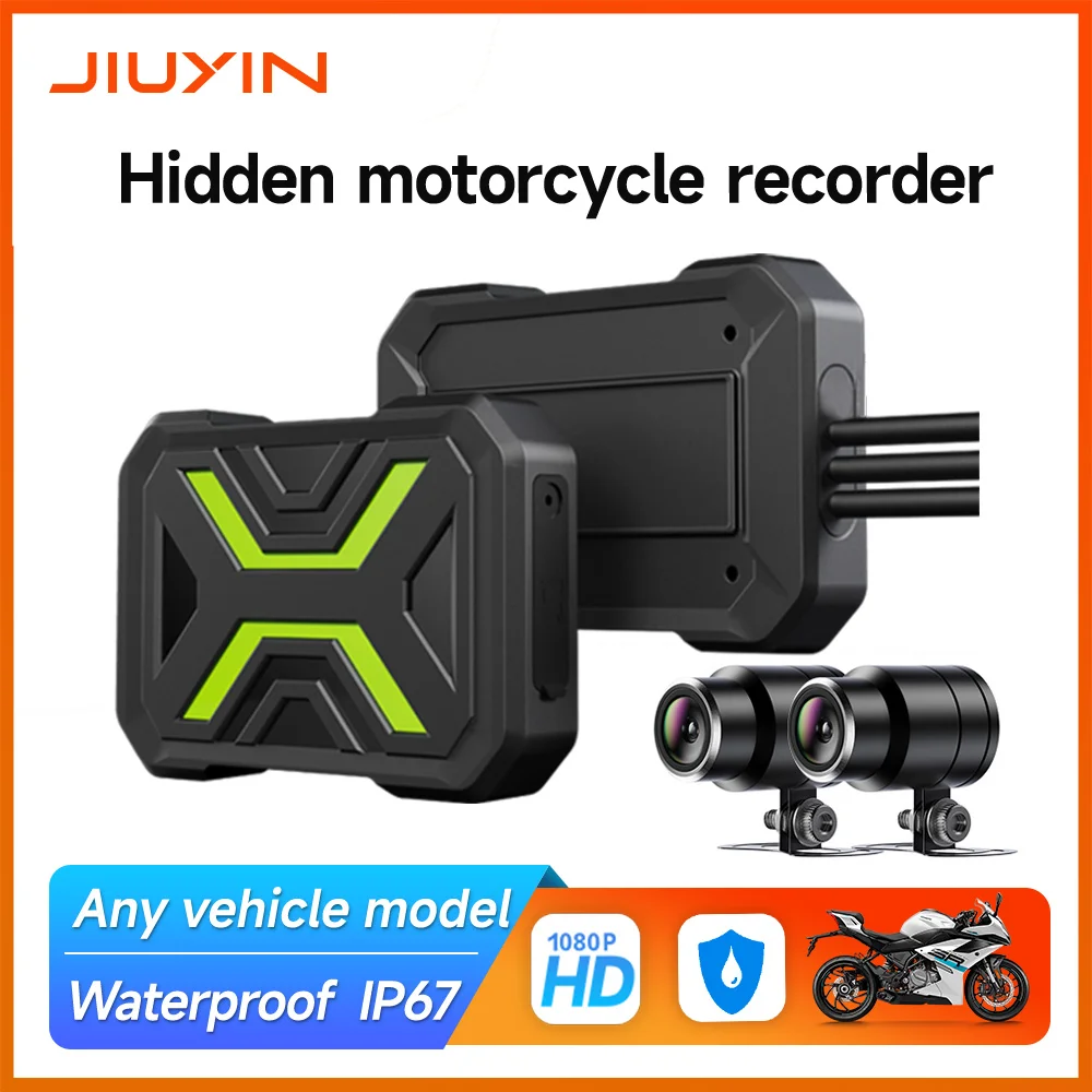 

JIUYIN Dual Motorcycle DVR1080P Action Camera Recorder Front & Rearview Waterproof Motorcycle Dash Cam WiFi Smart Connect