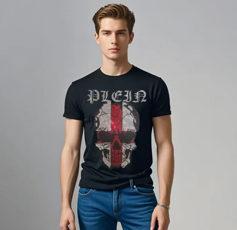 Diamond Plein ali Men's T-Shirt Summer Classical Colorful Skulls Pattern Pullover Fashion Luxury Brand High Quality T-shirt