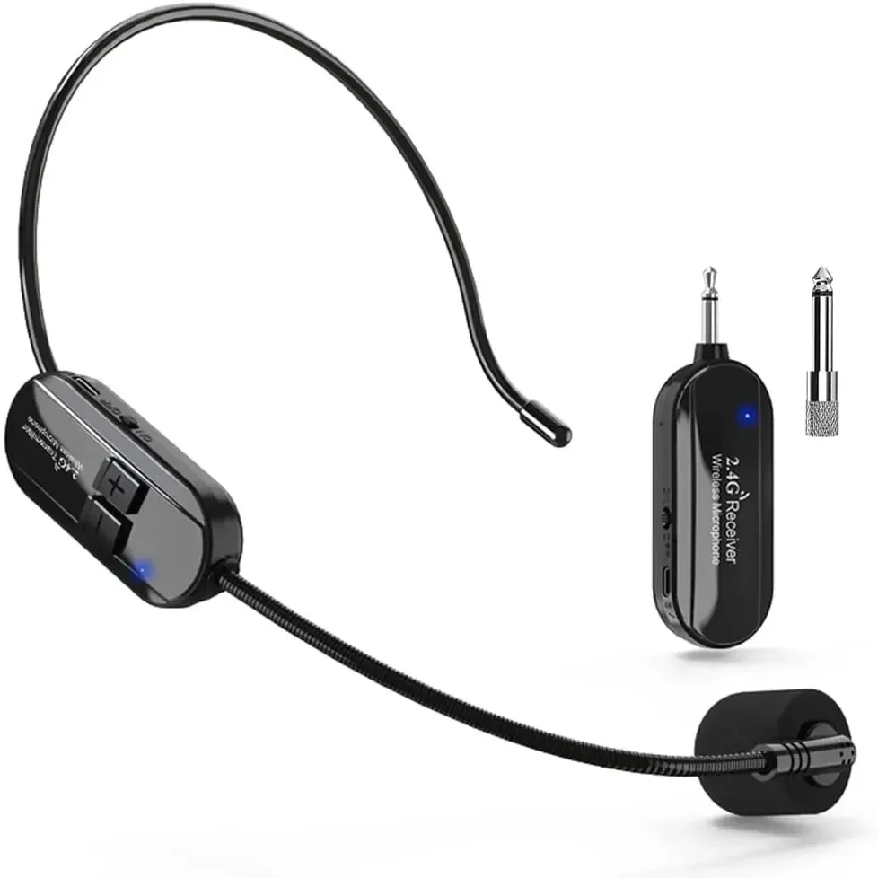 

Professional Wireless Headset Microphone Transmitter Microfone for Voice PA System Radio Guitar Teaching Fitness Gaming Mic 2024