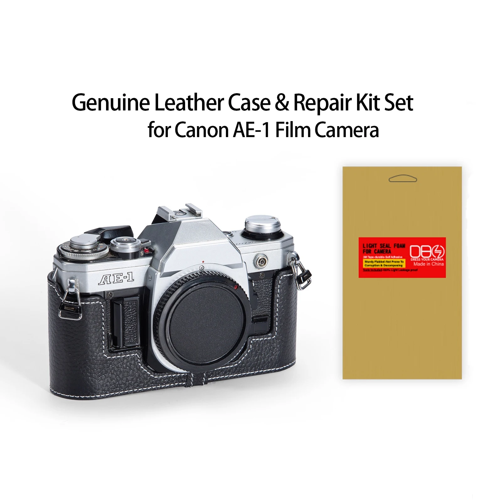For Canon AE-1 A-1 AE1 A1 Case Kit Genuine Leather Camera Half Case Bag Light Proof Seal Foam Sponge Film Camera Repair Kits
