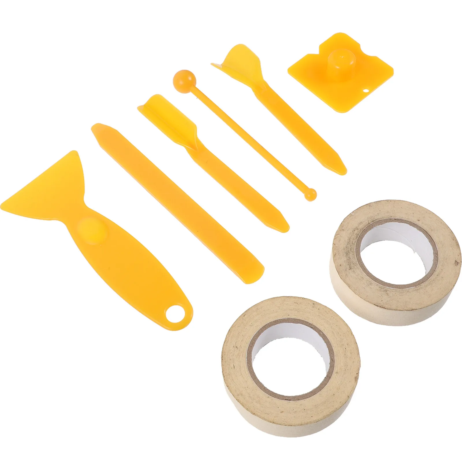 Caulking Tool Kit Durable Plastic Caulk Scraper Spatula for Bathroom Kitchen Tile Grout Sealant Finishing