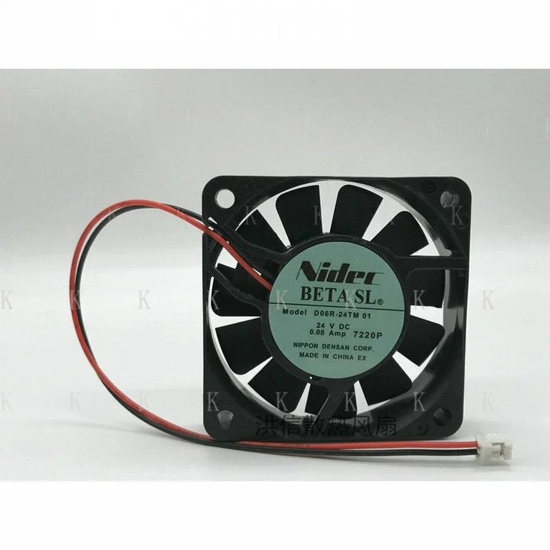 C FOR 1 PCS Fan D06R-24TM 01 DC24V 0.08A 6015 60*15mm 2 Pin #as