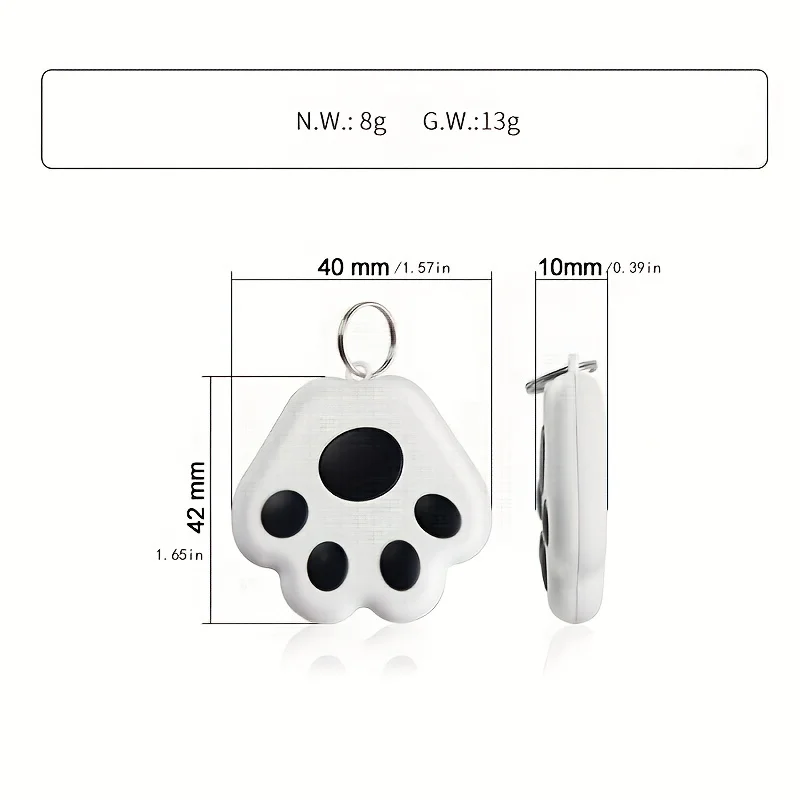 1pc Mini Fashion Cute Smart Dog Pets, BT 5.0 GPS Tracker, Anti-lost Alarm Tag, Wireless Child Bag Car Wallet Key Finder Locator,